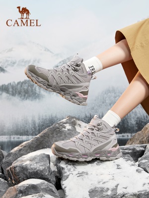 【龙脊】骆驼女士登山鞋防水防滑户外鞋秋冬新款男运动徒步鞋子s236p