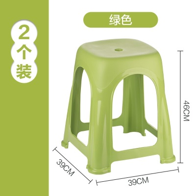 茶花塑料凳子高脚凳加厚家用客厅简约防滑餐桌凳折叠便携板凳109001s346
