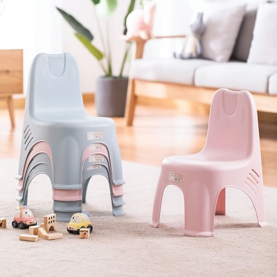 茶花儿童凳子椅子小板凳塑料靠背椅子换鞋浴室凳防滑凳幼儿园餐桌椅08531Ks346