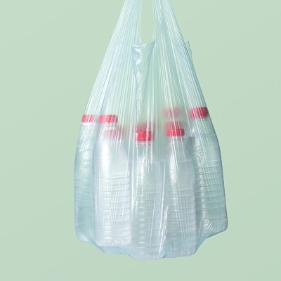 茶花 背心手提垃圾袋一大卷加厚垃圾桶袋子45*50cm（100只） 1卷（颜色随机）s346
