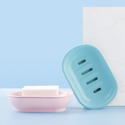 茶花肥皂盒双层滴水皂盘浴室香皂盒肥皂盘卫生间皂盒塑料皂盘一个装s346