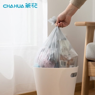 茶花垃圾袋一次性加厚卷装家用酒店塑料垃圾袋 颜色随机s346