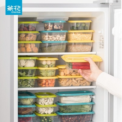茶花（CHAHUA）塑料冰箱保鲜盒家用冷冻水果蔬菜专用收纳盒食品级冰箱收纳盒s346