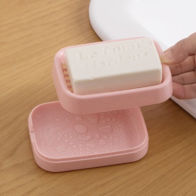 茶花香皂盒沥水肥皂盒家用双层洗衣皂盒专用盒子内衣皂收纳置物架2213s346