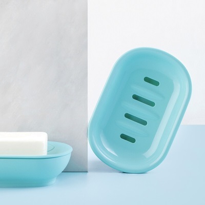茶花肥皂盒双层滴水皂盘浴室香皂盒肥皂盘卫生间皂盒塑料皂盘一个装s346