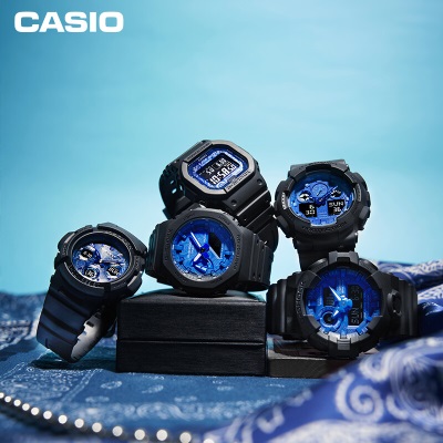 卡西欧（CASIO）G-SHOCK 2022年硬碰硬 腰果花主题系列 防水防震运动手表s347