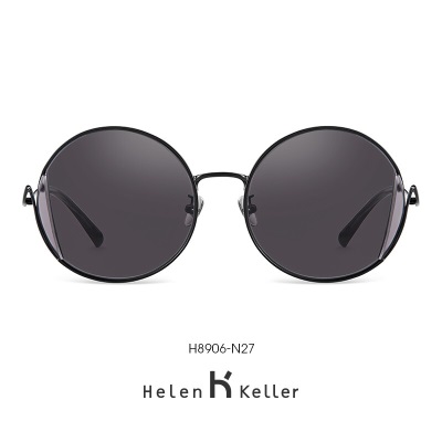 海伦凯勒墨镜新款金属圆框太阳眼镜女小脸韩版街拍墨镜H8906s348