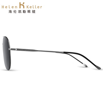 海伦凯勒新款男士偏光太阳镜 个性开车眼镜 潮流飞行员太阳镜墨镜H8761s348
