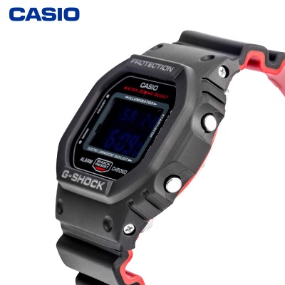 卡西欧（CASIO）G-SHOCK DW-5600HR时尚运动男表 防水石英手表 DW-5600HR-1PR-200米防水s347