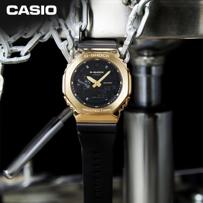 卡西欧（CASIO） G-SHOCK 「黄金时代」新黑金系列 王鹤棣同款 时尚男表运动手表s347