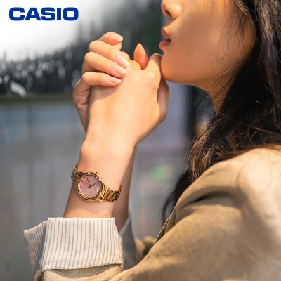 卡西欧（CASIO） SHEEN SHE-4546简约女表防水时尚手表人造蓝宝石玻璃s347