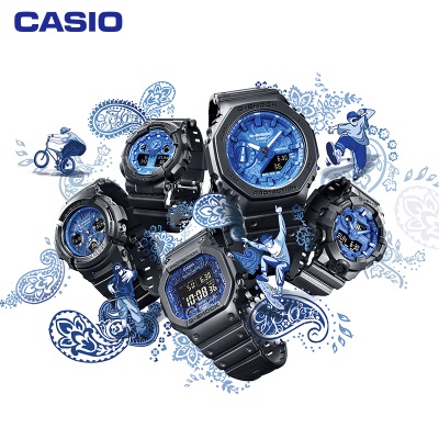 卡西欧（CASIO）G-SHOCK 2022年硬碰硬 腰果花主题系列 防水防震运动手表s347