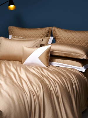 罗莱家纺床上用品全棉提花简约轻奢床单被套1.8米双人床四件套s240