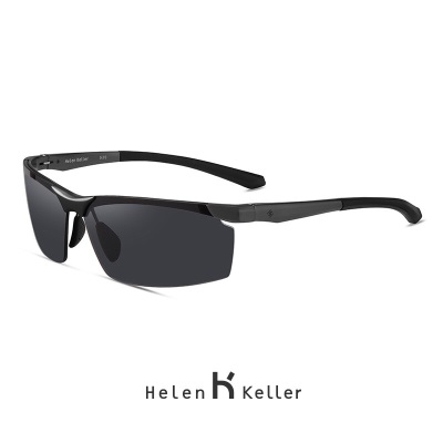 海伦凯勒太阳镜驾驶员专用眼镜新款太阳镜男款骑行驾驶镜运动跑步眼镜偏光墨镜太阳镜H8872s348