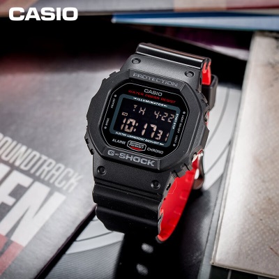 卡西欧（CASIO）G-SHOCK DW-5600HR时尚运动男表 防水石英手表 DW-5600HR-1PR-200米防水s347