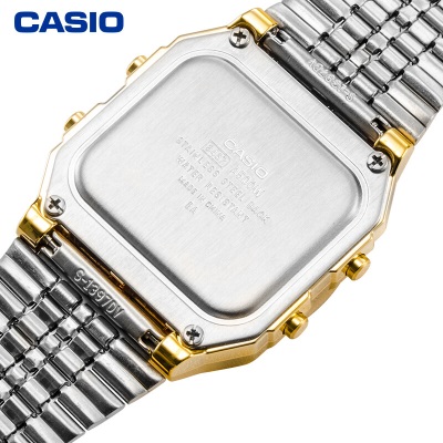 卡西欧（CASIO） 小金表 休闲简约时尚女表 情侣石英手表s347