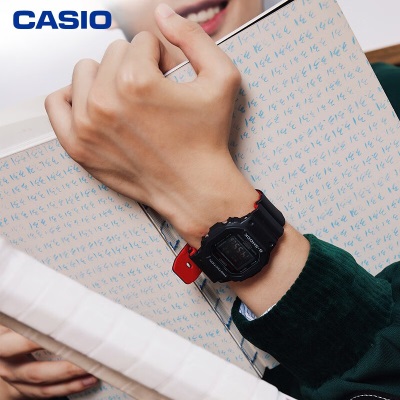 卡西欧（CASIO）G-SHOCK DW-5600HR时尚运动男表 防水石英手表 DW-5600HR-1PR-200米防水s347