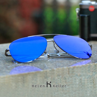 海伦凯勒（HELEN KELLER） 太阳镜男款高清偏光眼镜经典飞行员蛤蟆镜开车墨镜男士H8548s348