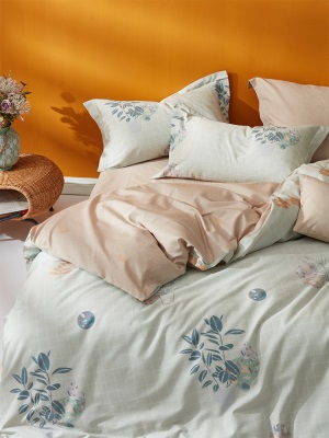 罗莱家纺床上用品全棉床上用品春秋床单被套被罩简约纯棉四件套春s240