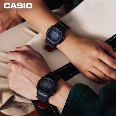 卡西欧（CASIO）G-SHOCK DW-5600HR时尚运动男表 防水石英手表 DW-5600HR-1PR-200米防水s347