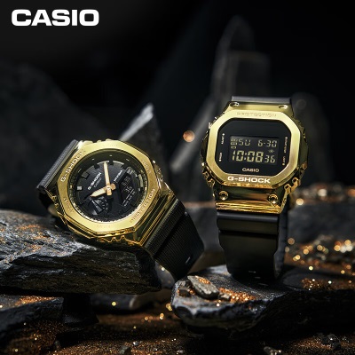 卡西欧（CASIO） G-SHOCK 「黄金时代」新黑金系列 王鹤棣同款 时尚男表运动手表s347