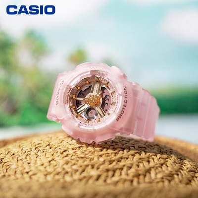 卡西欧（CASIO）BABY-G BA-110SC海玻璃系列运动时尚女表 防水防震石英手表s347