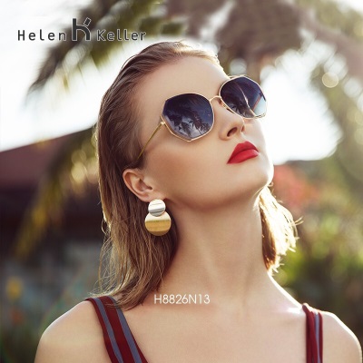 海伦凯勒（HELEN KELLER）海伦凯勒墨镜女高级感防晒墨镜防紫外线新款太阳镜女H8826s348
