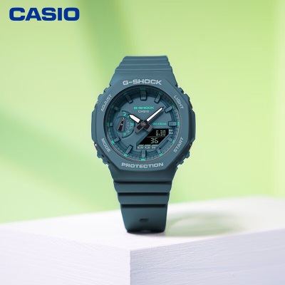 卡西欧（CASIO）G-SHOCK Green Accent colours系列 时尚户外防水防震运动手表s347