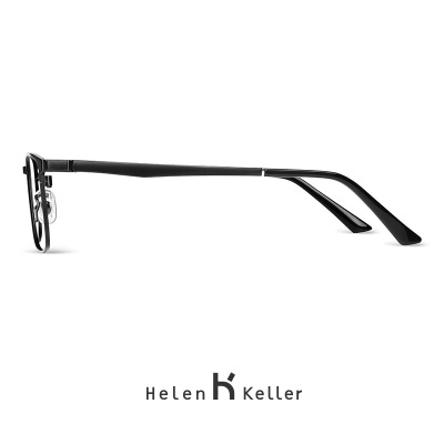 海伦凯勒眼镜男近视新款学生男眼镜复古商务大框眼镜架超轻黑框H23035