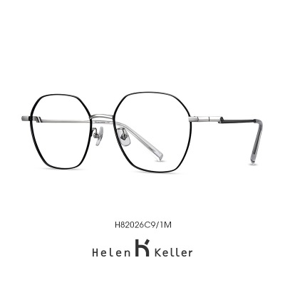 海伦凯勒（HELEN KELLER） 近视眼镜女可配近视镜片光学眼镜大脸显瘦可配蔡司镜片H82026