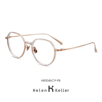 海伦凯勒（HELEN KELLER） 近视眼镜怀旧风文雅绅士圆框镜可配蔡司镜片配镜复古黑H85046s348