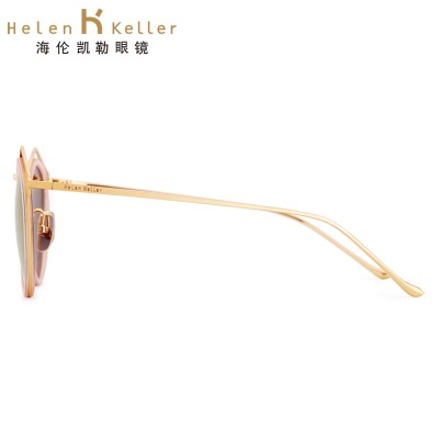 海伦凯勒（HELEN KELLER）时尚女款太阳镜明星同款几何线条拍照好看高级感墨镜男女H8609