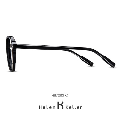 海伦凯勒黑框眼镜框架可配防蓝光防辐射近视眼镜男女可配蔡司镜片H87003