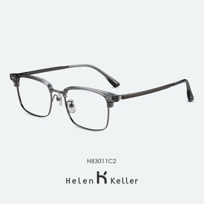 海伦凯勒（HELEN KELLER） 近视眼镜男女有度数防蓝光镜片商务方框近视H83011