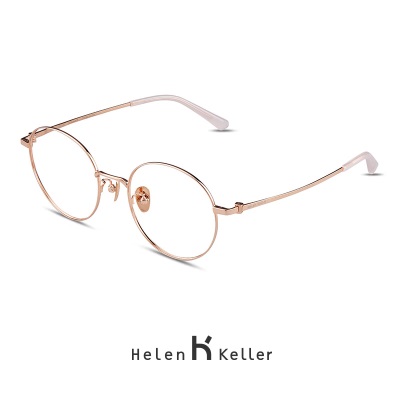 海伦凯勒（HELEN KELLER） 近视眼镜女可配镜片防蓝光眼镜框情侣复古圆框H58053