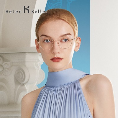 海伦凯勒眼镜防辐射近视眼镜配镜框有度数眼镜女复古防蓝光平光镜男H82051s348