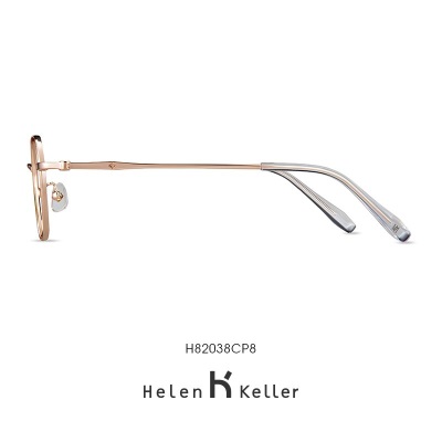 海伦凯勒镜框女男小脸几何框光学镜女文艺近视眼镜框架可配防蓝光H82038