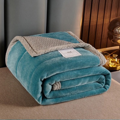 恒源祥 加厚毛毯三层夹棉盖毯单双人空调被双面绒午睡毯沙发毯子s350