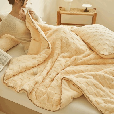 恒源祥 毛毯 A类塔芙绒牛奶绒双面盖毯居家宿舍毛毯午睡毯子被s350