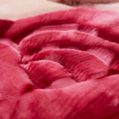恒源祥 毛毯 双人双层盖毯婚庆毛毯加厚拉舍尔毛毯被子厚款 保暖秋冬毯s350