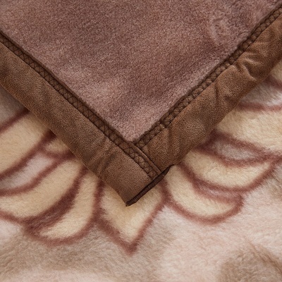 恒源祥 羊毛毯子 春秋家纺柔软毯床上用品秋冬保暖加厚盖毯 珠联璧合-驼色/8.2斤s350