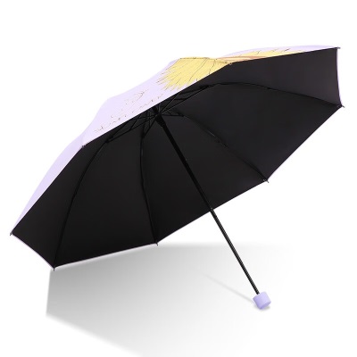 天堂伞遮阳伞黑胶防晒防紫外线太阳伞轻巧便携折叠晴雨两用伞男女s353