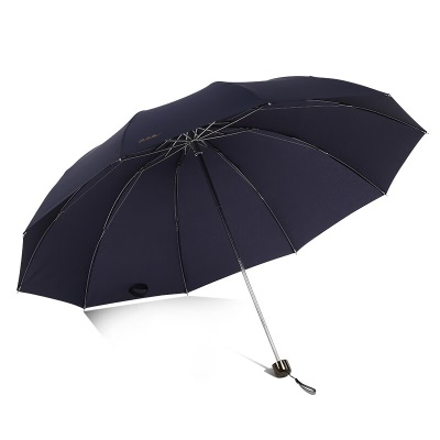 天堂伞强效拒水雨伞防风加固十骨大伞三折便携商务雨伞男女士s353