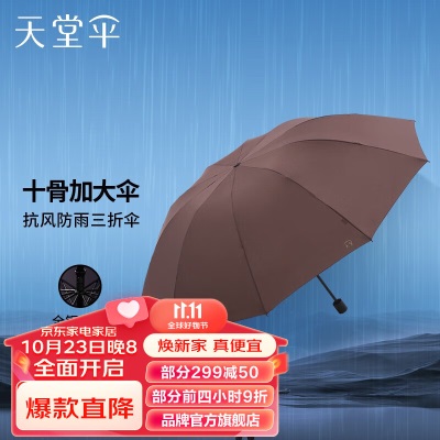 天堂伞双人雨伞大号加固加厚结实抗风拒水晴雨两用折叠伞logo定制男女s353