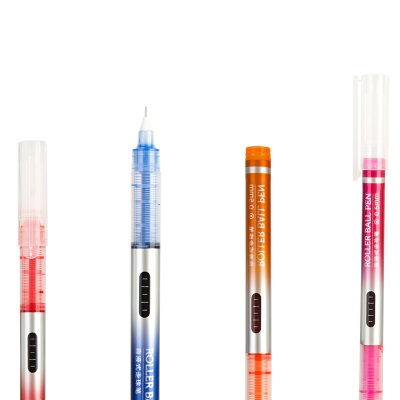 得力(deli)彩色直液笔套装 多色彩色中性笔 0.5mm全针管学生签字笔中性笔 水笔走珠笔 笔记宝藏s359
