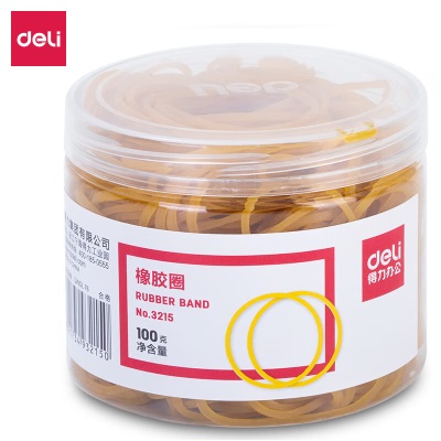 得力(deli)200g高韧性高强度橡皮筋橡胶圈 反复拉伸不易断 办公用品s359