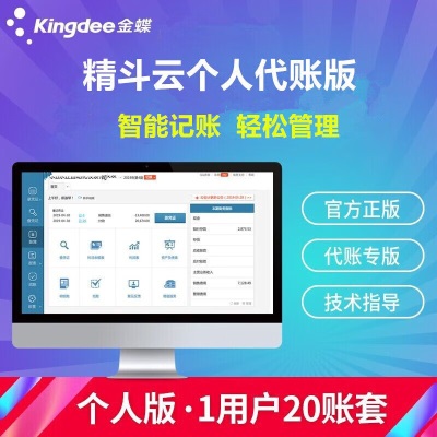 金蝶（kingdee）云财务软件 在线会计代帐个人代账软件 20账套1年s360