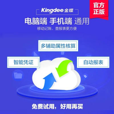 金蝶Kingdee精斗云财务软件精斗云云会计V3企业云会计1用户10账套一年s360