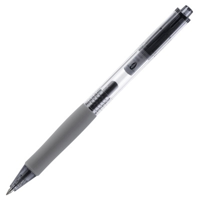 得力(deli)中性笔签字笔 0.5mm子弹头按动笔水笔 办公用品 黑色 12支/盒s359