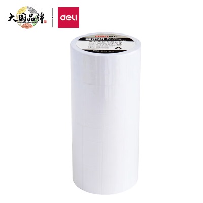 得力(deli)21.5×12mm通用单排标价纸 价格标签纸 10卷/筒 办公用品s359